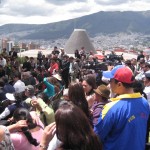 Challenge: Politics in Spanish. Discovery: Attended a political healing ceremony for Venezuelan President Hugo Chavez at the Guayasamin Museum in Quito.