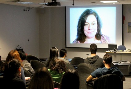 Missy presenting at Binghamton University for International Women's Day 2012
