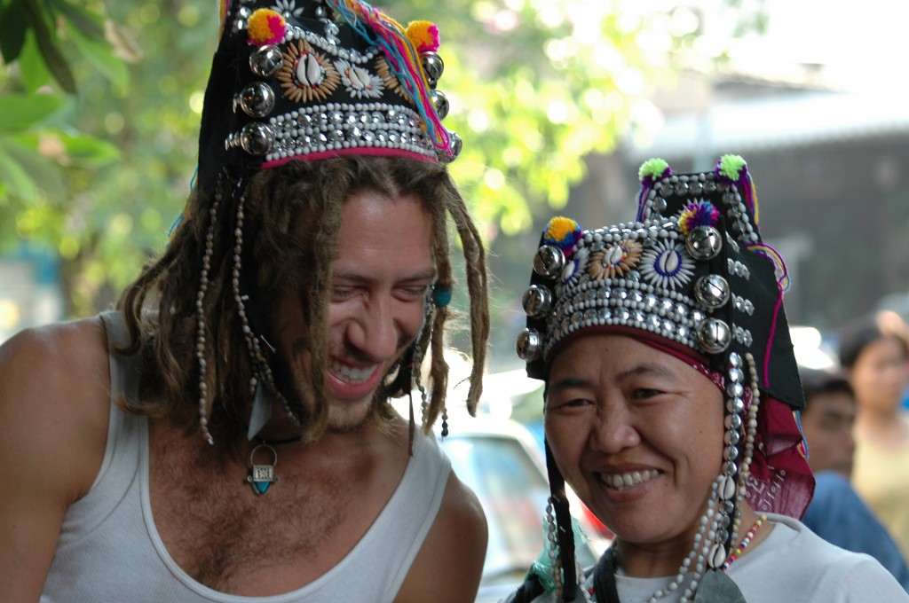 Matthew in Nepal - meeting a new friend.